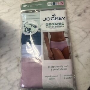 Jockey Women's 5-Pack Organic Cotton Stretch Modern Briefs  Size Small